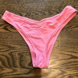 Aurelle Pink High Waisted Bikini Bottoms